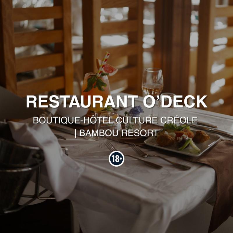 Hotel pied dans l'eau martinique BAMBOU  - restaurant 1